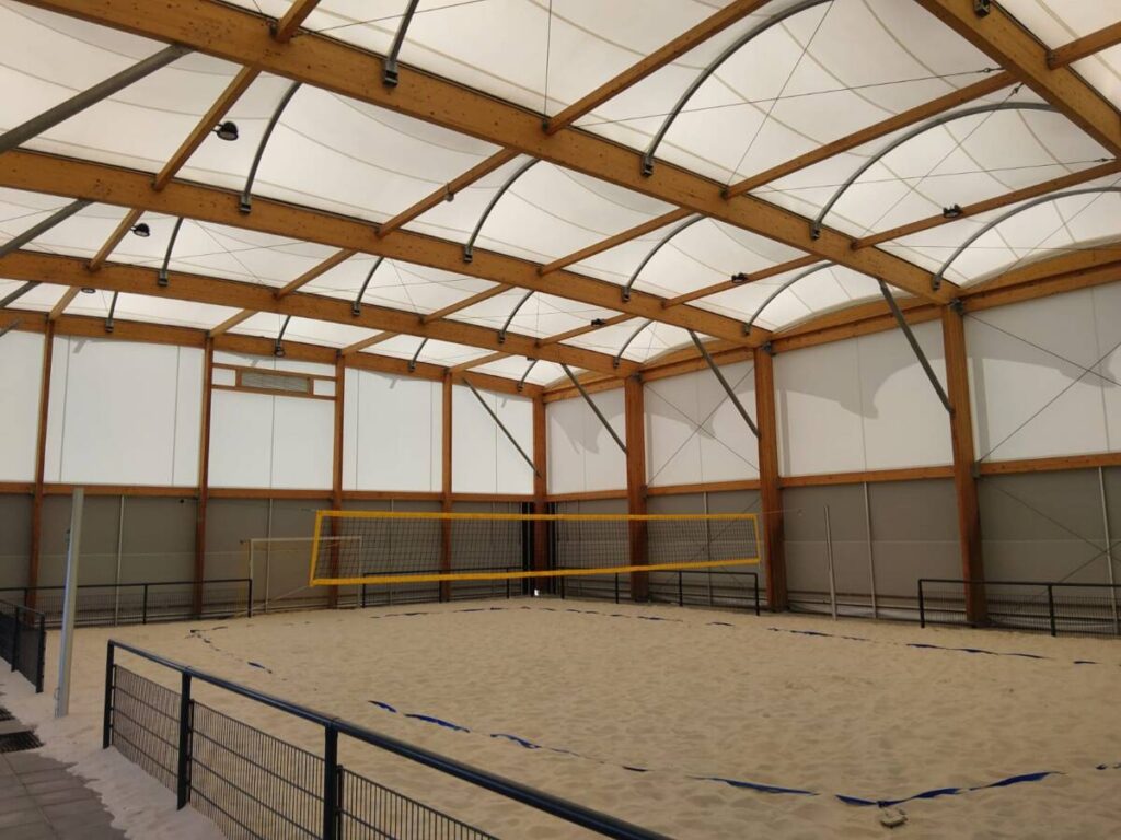 Terrain de beachvolley couvert à Galbeck, Allemagne